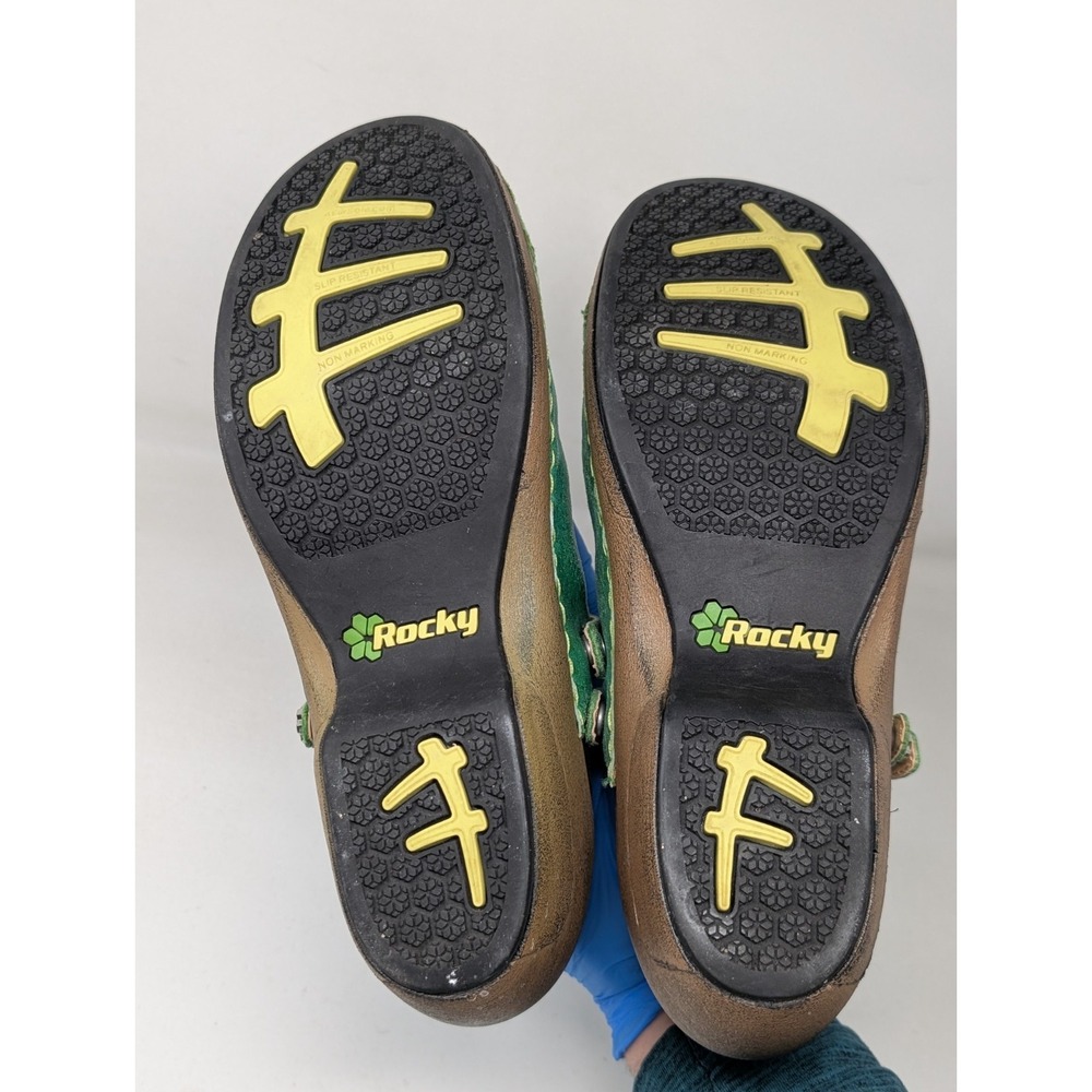 Rocky 4EurSole Green Inspire Me Leather Clog Shoes Women's Size‎ 41 / US 10-10.5 - Picture 5 of 7